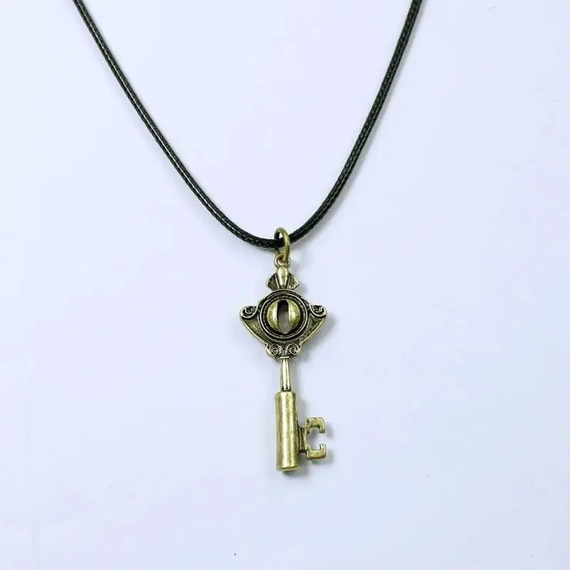 Amity Owl House Key Pendant Necklace - Gold Color Unisex Gothic Choker for Parties